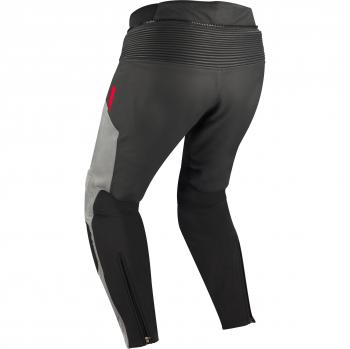 Bering Pantalones de Moto Snap Negro-Gris - Pantalones de moto de cuero/textil, color negro y gris, talla M