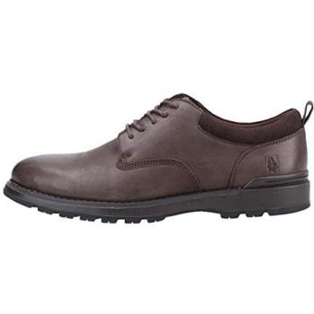 Hush Puppies Dylan Leather Memory Foam Brown Lace-Up Oxford Shoes for Men - Size UK 8