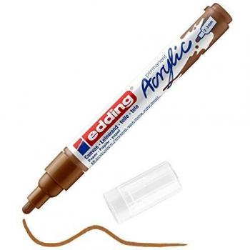 Marcador Acrílico Edding 5100 Medio Color Avellana 2-3 mm - Marcador Permanente Waterproof