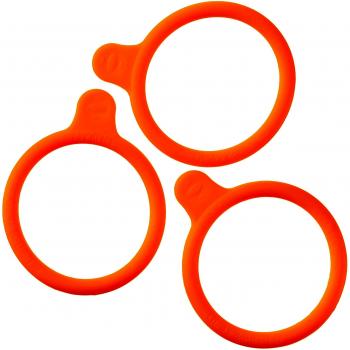 DURAN 292432826 Anillas Marcadas en Silicona, para GL45 DURAN Frascos para Laboratorio, Naranja