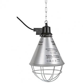 Lámpara Infrarroja Kerbl con Pantalla de Aluminio Ø 21 cm, 6 Ranuras de Aireación y Cable de 5 m