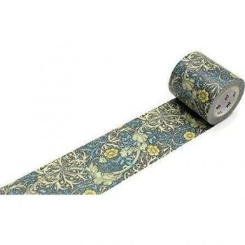 Cinta de Enmascarar MT 50 mm William Morris Algas Marinas - Cinta Washi Verde