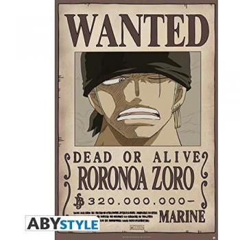 Póster Wanted Zoro Nuevo - One Piece (91,5x61 cm) - Decoración para el hogar