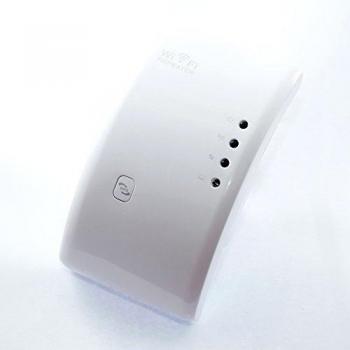 QUMOX Wifi Repetidor 300Mbps Wireless-N 802.11 AP Range Extender WPS del router Booster - Blanco