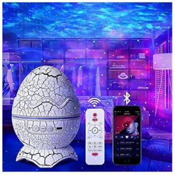 Proyector Inalámbrico de Música Huevo Dinosaurio Galaxia Cielo Estrellado con Control Remoto