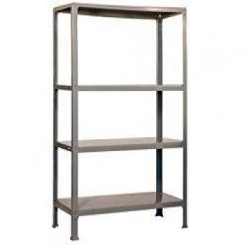 Estantería Metálica SimonRack para Almacenaje de Oficina, dimensiones 1600x1000x360 mm, con 4 Baldas, indicada para colgar carpetas, color Gris - SimonHome; Librería Estantería