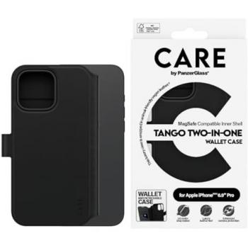 Funda CARE PanzerGlass Tango 2-en-1 Wallet con MagSafe para iPhone 16 Pro Max - Negra