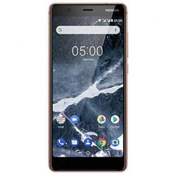 Smartphone Nokia 5.1, Pantalla de 14 cm (5.5), Memoria RAM de 2 GB, Almacenamiento Interno de 16 GB, Cámara de 16 MP, Sistema Operativo Android 8.0, Color Cobre y Doble SIM