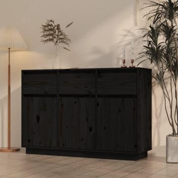 Aparador de madera maciza de pino 110x34x75 cm, Mueble de Almacenaje de Salón, Armarios con Puertas, Cajón de Madera, Buffet para salón Moderno, Armario Auxiliar
