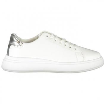 Calvin Klein Women's Chic White Lace-Up Platform Sneakers with Contrast Details - Size 11 US / EU41