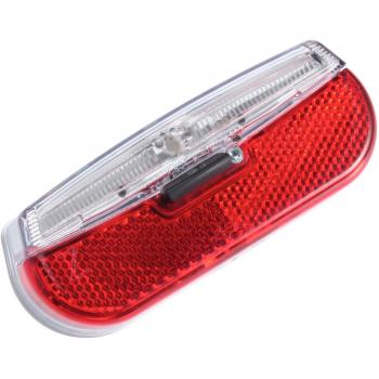 Trelock 8002304 Trasera led Trio Flat LS812 C/Pila, C/luz posición, Unisex Adulto, Negro, Estándar
