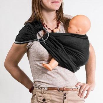 Bandolera Portabebé NéoBulle Sling Noir - Echarpe de Portage Ergonómica en Algodón Bio 100%