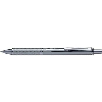 Bolígrafo Pentel EnerGel BL407A Retráctil 0,7 mm Tinta Negra Cuerpo Metálico Color Plata