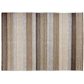 Kave Home - Alfombra Salette marrón Rectangular 160 x 230 cm de Lana y algodón