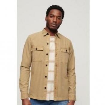 Superdry Camisa Manga Larga Militar Beige