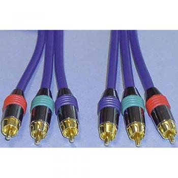 Cable de Audio y Video E+P VC 848, 1.5m, 3 x RCA a 3 x RCA, Alta Calidad RGB/YUV