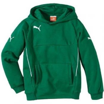 PUMA Sweatshirt Hoody - Sudadera de fútbol para niña, color verde / blanco, talla 10 años