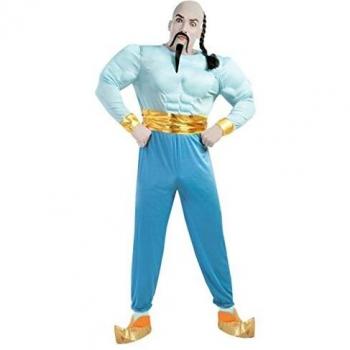 Disfraz de Genio de la Lámpara para Adultos Azul Claro y Oro Talla L (52-54)
