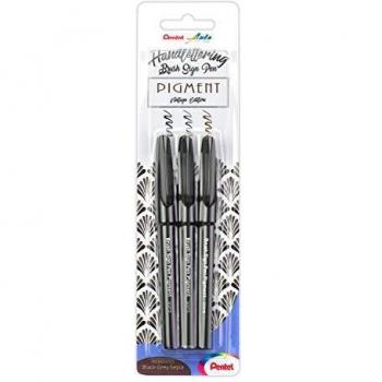 Pentel Blister Pincel XSESP15 - Rotuladores Pincel con Tinta Pigmentada, de Escritura Suave y Fluida, Perfecto para Utilizar tanto en Colegios como en Oficinas