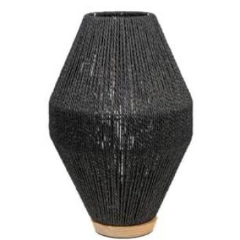 Lámpara de mesa Romimex Negro Cuerda 27 x 43 x 27 cm