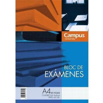 (Caja 10 unid) BLOC EXAMEN A4 CAMPUS CUADRO