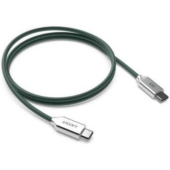 Cable Groovy USB 2.0 Tipo C a Tipo C 1 m Silicona Color Verde Salvia