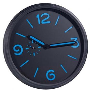 Reloj de Pared Decorativo Multicolor con 2 Puertas - 32.5x32.5x4.5 cm, Metal, Plástico y Cristal