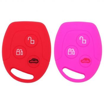 YLC 2 Piezas Silicona Funda para Llave de Coche Car Key Cover para Ford Mondeo Festiva Fiesta Focus 3 Botones