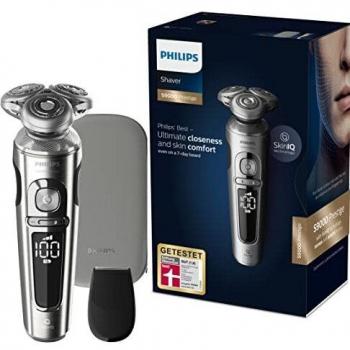 Philips Serie 9000 Prestige SP9820/18 - Afeitadora Eléctrica para Hombre Con Sensor de Densidad de Barba, 3 Modos, Seco o Húmedo con Perfilador de Barba y Funda,Negro