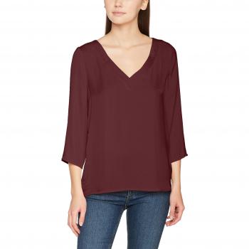VILA CLOTHES Virustic Simple 3/4 Sleeve Top/Tb, Camisa Manga Larga para Mujer, Rojo