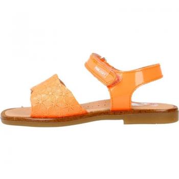 Sandalias Pablosky charol naranja pomelo step easy 029869P muy cómodas para niña