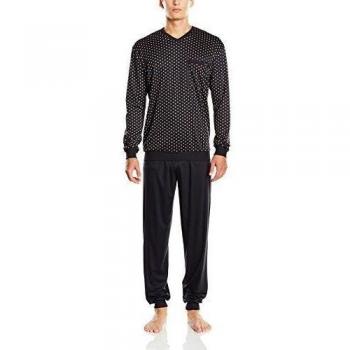 Calida Pyjama Bündchen-Moonlit-Pijama de dos piezas Hombre,, Negro