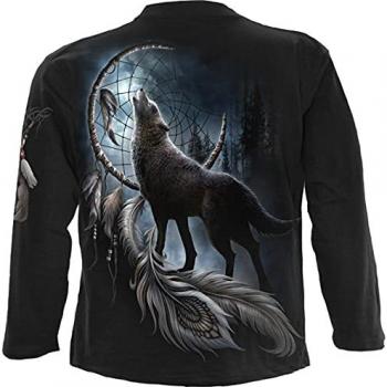 Spiral From Darkness Gothic Long Sleeve Shirt for Men - Black - M to XXL