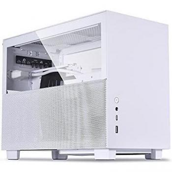Lian Li Q58 Color Blanco SPCC/Aluminio/Vidrio Templado Mini Tower Maletín para computadora, PCIe 4.0