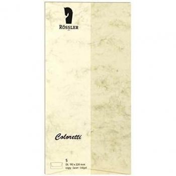 Sobre Rosller Coloretti DL Americano Color Mármol Crema 110x220 mm Pack de 5 Unidades