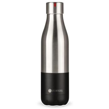 Botella Isotérmica Les Artistes Split Black 500ML - Botella de acero inoxidable, capacidad de 500 ml, diseño moderno y elegante en color negro, aislamiento al vacío que mantiene las bebidas frías hasta 24 horas y calientes