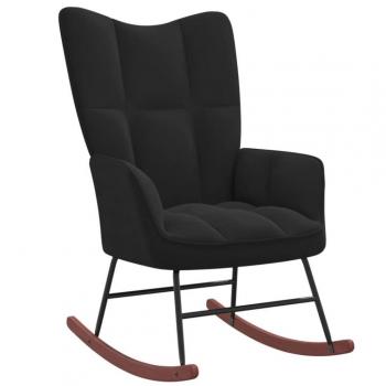 Black Velvet Rocking Chair