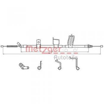 Cable de freno de mano Metzger 17.0328 para Nissan Qashqai, lado trasero derecho