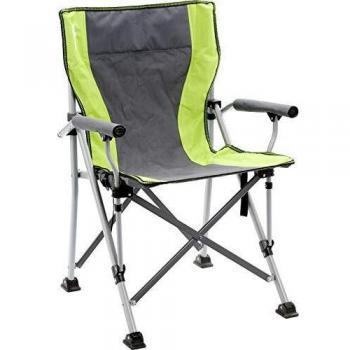 Silla de Camping Plegable Brunner Raptor Outdoor Verde y Gris - Capacidad 110 kg, Medidas: 51 x 44 x h48/90 cm