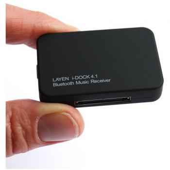 LAYEN i-Dock Receptor de Alta fidelidad de 30 Pines Adaptador Bluetooth Música estéreo inalámbrica con aptX y par múltiple