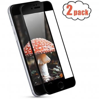 NONZERS 2-Unidades Protetor de Pantalla para iPhone 8 iPhone 7, Protector de Cristal Vidrio Templado,9H Dureza,Alta Definición,3D Touch Compatibles,Resistente a Golpes,Arañazos