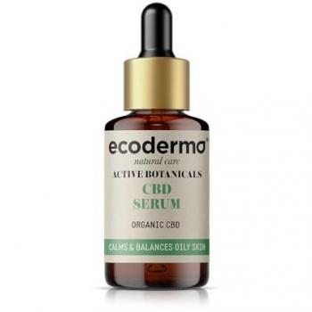 Ecoderma Active Botanicals CBD Serum 30ml, serum facial con extractos botánicos activos y cannabidiol (CBD), formulado para hidratar, calmar y revitalizar la piel, ideal para todo tipo de pieles, libre de par