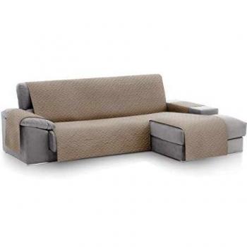 Textilhome - Funda Cubre Sofá Chaise Longue Geo Circus, Protector para Sofás Acolchado Brazo Derecho. Tamaño -200cm. Color Beige