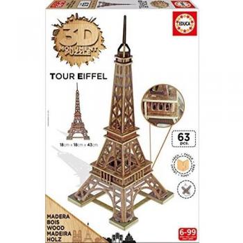 Educa Borrás - Torre Eiffel, Puzzle 3D