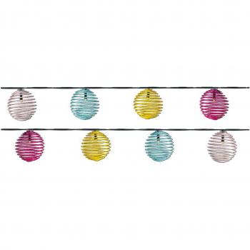 Guirnalda solar de colores 10 leds con cable de metal exterior 4,7m