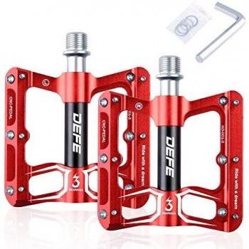LUROON Pedales de Bicicleta,Pedales Montaña Aluminio 9/16 Pulgadas Sealed los Cojinetes con Antideslizante,para Bicicleta de Montaña, Bicicleta Urbana,Biciclet Carretera,etc MTB/BMX Pedales