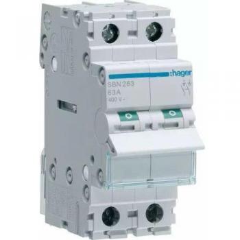 Interruptor Modular 2P 63A Hager SBN263
