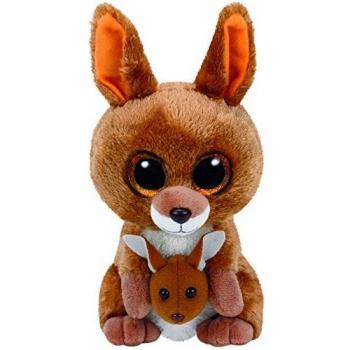 TY - Beanie Boos Kipper, peluche canguro, 15 cm, color marrón