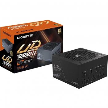GIGABYTE UD1000GM PG5 1000W Power Supply Unit (PSU), 80 PLUS Gold Certified, Fully Modular, with 120mm Smart Hydraulic Bearing Fan, High-Quality Japanese Capacitors, UK Plug, and