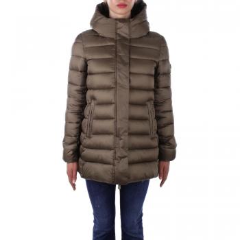 Medium Padded Hooded Duck Down Alternative Coat - Drimia Green
